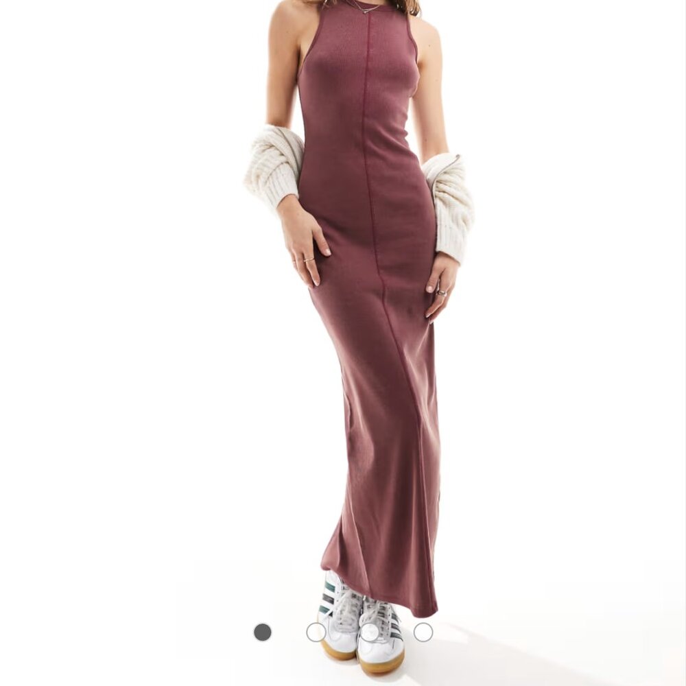 Ribbed tank maxi dress